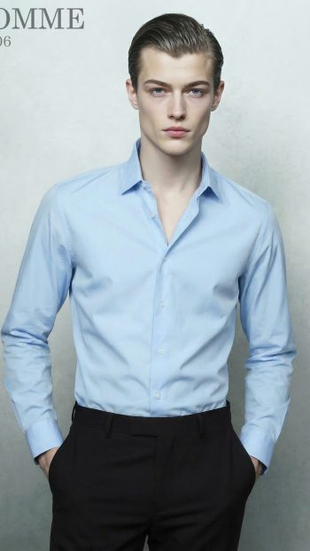 Áo Sơ Mi Xanh Trơn Dài Tay ST051-06
