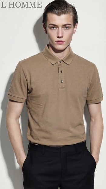 Polo Nâu Be Trơn T001